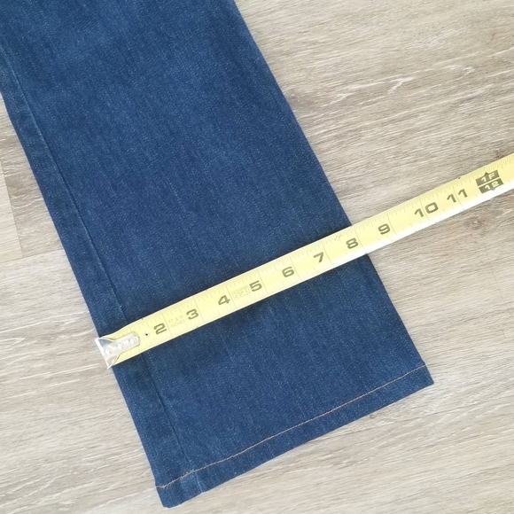 Rich & Skinny Storm Dark Blue Boot Cut Flare Denim Jeans Long Stretch USA made - Picture 8 of 14